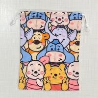 ราคา ถุงผ้าหูรูด ลายการ์ตูน ใบใหญ่ 26x30cm ลายน้องหมา น้องหมี (19904778059)