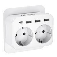 ราคา Lencen EU ตัวขยายเต้ารับติดผนังพร้อมช่องเสียบ2AC 3 USB และ1 Type 5V ป้องกันการโอเวอร์โหลดอะแดปเตอร์ชาร์จในรถยนต์ไฟ2 4A สำหรับบ้าน ออฟฟี่ (21171225149)