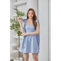 ราคา Pirunya Mini Dress 30 เดรสสั้น มินิเดรส ผูกโบว์ไหล่ (17592316859)