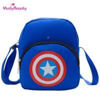 ราคา การ์ตูนกระเป๋าสะพายไหล่ของเด็ก Muzly สไปเดอร์แมนกัปตันอเมริกากระเป๋าสะพายข้างกันน้ำสบายๆ Dompet Koin (21091858573)