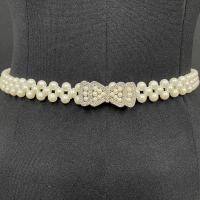 ราคา 28 36 นิ้วสุภาพสตรีมุกเอวยืดเข็มขัด เข็มขัดมุก เข็มขัด โซ่แฟชั่นเข็มขัดยางยืด (6060756050)