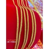 ราคา สร้อยคอทอง2สลึง YHGOLD ลายสามห่วงโปร่ง ทองคำแท้96 5 มีใบรับประกัน (16343264479)