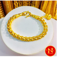 ราคา สร้อยข้อมือแปดเสา สร้อยข้อมือผ่าหวายทับลาย สร้อยข้อมือลาย3ห่วง นพคุณห้างทอง (19229696511)