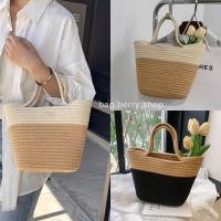 ราคา กระเป๋าถือ กระเป๋าผ้าสาน สานเชือก มินิมอล สไตล์เกาหลี ลุคไปทะเล (21015457425)