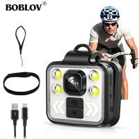 ราคา BOBLOV Wearable Action Camera With Head Strap 1080P Body Worn Camera IR Night Vision Video Recorder With LED Light For Cycling home running fishing (16282116495)