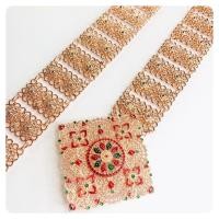 ราคา vintage jewelry เครื่องประดับไทย ชุดไทย เข็มขัดสุภาพสตรี เข็มขัด เข็มขัดสีทอง เข็มขัดทอง เข็มขัดโรสโกลด์ (9171979804)