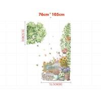 ราคา สติ๊กเกอร์ติดผนัง สติ๊กเกอร์ตกแต่งผนัง ตกแต่งบ้าน ตกแต่งห้อง ติดเองได้ง่าย วอลเปเปอร์ ลายต้นไม้ ใบไม้ สติ๊กเกอร์ดอกไม้ (17337428936)