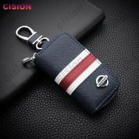 ราคา กระเป๋าหนังใส่ที่ใส่กุญแจรถซองหนังหุ้มปลอกหุ้มพวงกุญแจกระเป๋าสตางค์สำหรับ Nissan Juke March Almera Leaf Navara Kicks Livina Terra X Trail Magnite Note Qashqai Urida Van Teana (20707326582)