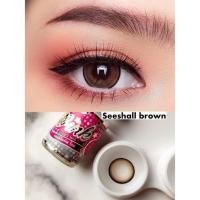 ราคา คอนแทคเลนส์ SeeShell Gray Brown ยี่ห้อ Wink Lens ค่าสายตาปกติ 700 (15474428265)