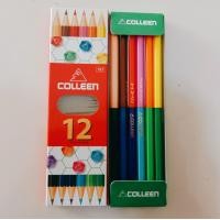 ราคา Colleen สีไม้คอลลีน คอลลีน 12สี แบบ 2หัว คอลลีน 12สี 6แท่ง colleen 12 colre แท่งเหลี่ยม (4031592797)