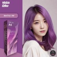 ราคา เบอริน่า A6 สีย้อมผม สีม่วง สีย้อมผม เปลี่ยนสีผม ครีมย้อมผม สีผม Berina A6 Violet Hair Color Cream (8701480085)