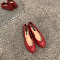 ราคา รองเท้าคัชชูสีแดงส้นแบนปากตื้นติดโบว์รองเท้าผู้หญิงรองเท้าแต่งงานฤดูใบไม้ผลิและฤดูร้อนแบบใหม่ปี2023รองเท้าบัลเลต์ฤดูใบไม้ผลิและฤดูใบไม้ร่วง (14793248827)