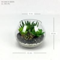 ราคา สวนโหลแก้ว แคคตัสปลอมในโหลแก้ว ต้นไม้ปลอมมินิมอล (9680773270)