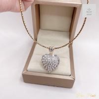 ราคา จี้เพชรเรียงทรงหัวใจขนาดเท่าเหรียญห้าบาท (20657616816)