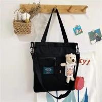 ราคา กระเป๋าผ้า หมีน้อย หน้าซิป กระเป๋าสะพาย แคนวาส เนื้อหนา ใบใหญ่ กระเป๋าเกาหลี กระเป๋า แฟชั่น น่ารัก หมี ตุ๊กตา (10729379067)