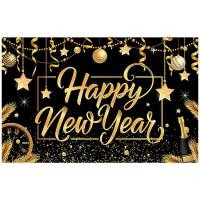 ราคา Happy New Year Decorations 2024 Fireworks Balloons 2024 Cheers to New Years Eve Photo Booth Props Happy New Year Backdrop Countdown Party Photography Backdrop Banner superbly (20466233890)
