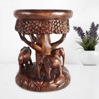 ราคา เก้าอี้ไม้ เก้าอี้ช้างพุ่ม เก้าอี้ไม้แกะสลัก สีแวคเห็นลายไม้ดูธรรมชาติ (21132032185)