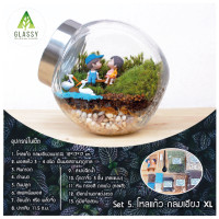 ราคา ชุดจัดสวนขวดแก้ว ทรงกลมเอียง Terrarium Set 1 ชุดจัดสวนขวด ครบเซ็ต พร้อมส่ง (15950828636)