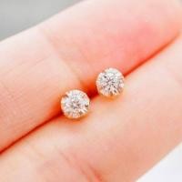 ราคา พร้อมส่ง ต่างหูเพชรแท้ ทองคำแท้9K ทอง37 5 เพชรแท้น้ำ100 เบลเยี่ยมคัต 9KPE1182 (20524232158)