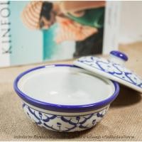 ราคา ถ้วยมีฝาปิด ถ้วยเซรามิค ชามมีฝาปิด แก้วน้ำ ครบชุด ขนาด 4 7 นิ้ว ถ้วยเข้าไมโครเวฟได้ จานชามเซรามิค ลายคราม ถ้วยเบญจรงค์ (20707742910)