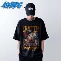 ราคา เสื้อยืดวงดนตรีเสื้อยืดคอกลมcrew neckเสื้อยืด มีไฟ Led ลาย Zeppelin Srway to Heaven สไตล์วินเทจ ขนาดใหญ่S 4XLall size (20660482476)
