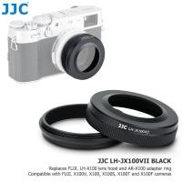 ราคา JJC LH X100 เลนส์ฮูดพร้อมวงแหวนอะแดปเตอร์ฟิลเตอร์ AR X100 49 มม สำหรับกล้องดิจิตอล Fuji Fujifilm X100V X100F X100T X100S X100 วัสดุอลูมิเนียมอัลลอยด์สีเงิน ช่วยให้ใส่ฟิลเตอร์ 49 มม และฝาปิดเลนส์แท้ได้