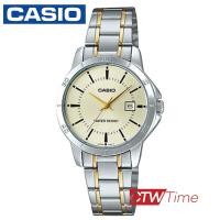 ราคา Casio Standard นาฬิกาข้อมือผู้หญิง สายสเตนเลส รุ่น LTP V004SG 9AUDF หน้าทอง (2265354923)