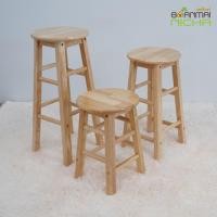 ราคา Baanmainicha เก้าอี้กลม เก้าอี้กลมไม้ เก้าอี้สตูล เก้าอี้ไม้ยางพารา หน้ากลม บ้านไม้ณิชา (4528546282)