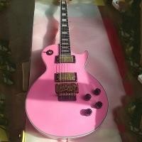 ราคา กีตาร์ Gibson Les Paul Custom Pink พร้อม Rosewood Fretboard Floyd Rose Tremolo Bridge Belly Cut (15882995608)
