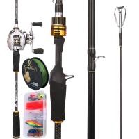 ราคา Sougayilang ชุดตกปลาทั้งชิ้นคันเบ็ดตกปลาคาร์บอนไฟเบอร์4ส่วน รอกเบท11 1BB เหยื่อตกปลาน้ำจืดน้ำเค็ม อุปกรณ์ตกปลา (11166154673)