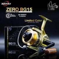 ราคา ขายแฟลช ลิขสิทธิ์แทSALE รอกตกปลา รอกสปิน ZERO BG15 สีทองGoldLimited ขนาดเท่าเบอร์ 4000 บอดี้โลหะทั้งตัว เหมาะสำหรับตกปลาหน้าดิน ปลาบ่อ ปลาเขื่อน สวายใหญ่ ปลาบึก 10 20 กิโล (21264649512)