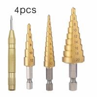 ราคา คุณภาพเยอรมัน ใช้นาน 20ปี ชุด ดอกสว่าน ทรงเจดีย์ ขั้นบันได 7pcs HSS StepDrill เจาะรู ขยายรู คว้านรู ดอกเล็ก ใหญ่ ขนาด 4 32 มม 3 4 ดอกต่อชุด 6 ดอกต่ (20423197271)