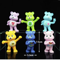 ราคา โมเดลตุ๊กตาหมีสีรุ้ง โมเดล หมีแคร์แบร์ Care bear ตุ๊กตาหมีสีรุ้ง 6ตัว เซ็ต ตกแต่งหน้าเค้ก โมเดลฟิกเกอร์ Pvc รูปหมีสีรุ้งสําหรับตกแต่งตุ๊กตาหมี (20557676859)