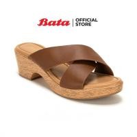 ราคา Bata บาจา รองเท้าลำลองเสริมส้น รองเท้าส้นสูงแบบสวม สูง 2 5 นิ้ว สำหรับผู้หญิง สีแทน 6914343 (19067444841)