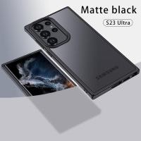 ราคา เคส S23Ultra Samsung หรูหรา S23FE A54 S23Plus A24 A14เคสโทรศัพท์ด้าน A53กันตก S23ดีไซน์ HD แบบไม่ติดลายนิ้วมือ (19742523228)