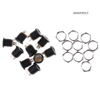 ราคา low price sale 10 pcs DC 022 2 1x5 5mm PCB MOUNTING DC Power JACK SOCKET Black (20533082823)