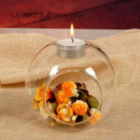 ราคา คลังสินค้าพร้อม 10 12ซม แจกันแก้วใสเชิงเทียนแขวน Tealight Globes Terrarium งานแต่งงานเทียนเชิงเทียนแจกัน Home Bar Decor (16784846487)