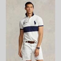 ราคา Sale Polo Ralph Lauren เสื้อโปโลผู้ชาย Polo Custom Slim Fit Big Pony Mesh Polo Shirt รุ่น MNPOKNI1N822421 สีขาว (20757935802)