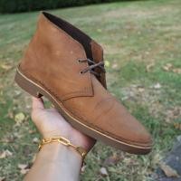 ราคา ส่งฟรี 7Uk 7 5Us 25 5cm 40 5eu รองเท้า Clarks Mens Shoes Boot Bushacre 2 Chukka Pre owned Authentic (20969064562)