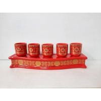 ราคา ชุดชา ถ้วยน้ำชา ชุดถ้วยชา ถ้วยชา ชุดชงชา สีทอง ชุดถ้วยเซรามิก สามารถ ไหว้เจ้าที่ ไหว้พระ (14453824480)