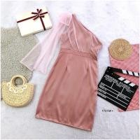 ราคา 16 19 ชุดออกงาน เดรสสั้นแต่งผ้าตาข่าย โบว์ไหล่ ชุดราตรี เดรสสาวอวบ สาวอวบ มีไซส์เล็ก ไซส์ใหญ่ ตะข่าย (18224462943)