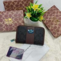 ราคา กระเป๋าสตางค์ Coachโค้ชใบกลาง 6 นิ้วแบบซิปรอบ 1 ซิป พร้อมกล่อง กำลังฮิตสำหรับผู้หญิงมีหลาย สวยแท้ 100 สีพร้อมส่ง (16190034278)