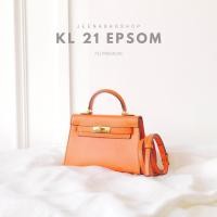 ราคา กระเป๋าแฟชั่น สะพายข้าง KL epsom pu premium 21 cm (13406335271)