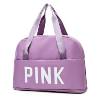 ราคา กระเป๋าเดินทาง กระเป๋าเสื้อผ้า Pink แบบ 2 ชั้น ใบใหญ่จุใจ ใส่ของได้เยอะมาก ด้านหลังมีช่องเสียบกับกระเป๋าเดินทางได้ (20944292511)