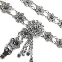 ราคา March jewelry เข็มขัดเงินโบราณผู้หญิงดูดีเครื่องประดับชาติพันธุ์ไทยโบราณเงินรมดำเข็มขัดเงินใส่กับชุด (20856046705)