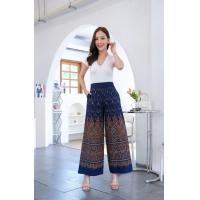 ราคา กางเกง ลิซ่า ผ้าฝ้ายลายไทย ทรงคุณนายขาน มี 3 ขนาด M L Xl (19892197288)