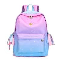 ราคา กระเป๋าเป้สะพายหลังกระเป๋านักเรียนพิมพ์ลายมงกุฎสีรุ้ง (19936047826)