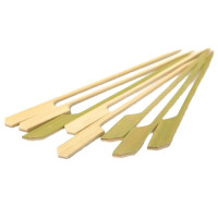 ราคา ไม้ธงเสียบอาหาร ไม้เสียบลูกชิ้น ไม้บาร์บีคิว ขนาด 9CM 12CM 15CM และ18CM แพ็คละ 100 ชิ้น (20212991221)