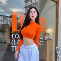 ราคา MesubShop เสื้อคอเต่า ครอปแขนยาว CROPTOP เสื้อคอเต่าแขนยาว ผ้าเรยอน ครอปคอเต่า ยาว14 เสื้อเรยอน เสื้อครอป 199 (14358565989)