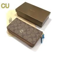 ราคา กระเป๋าสตางค์โค้ชผู้หญิง กระเป่าสตางค์ใบยาว 2 ซิบรอบ หนังแท้100 พร้อมส่ง (8184988332)